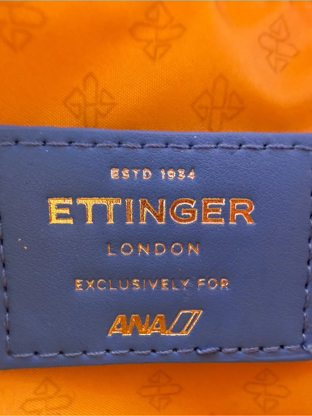 Ettinger London x ANA Cosmetic/Amenity - blue Pouch